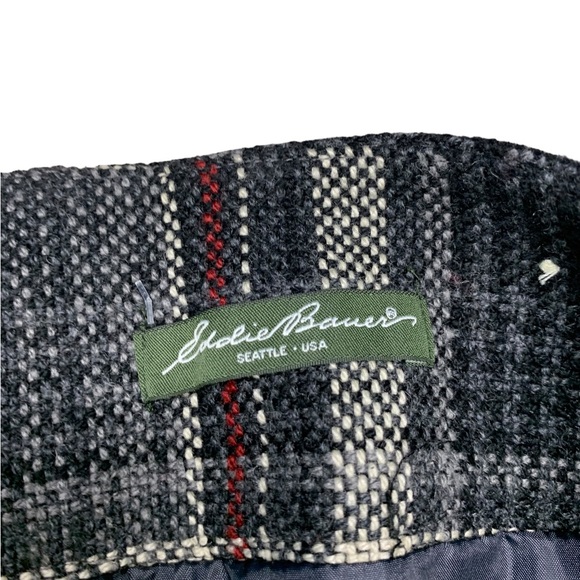 Eddie Bauer Women’s Plaid Fringed Wool Blend Skirt - Picture 5 of 6